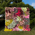 Twinkle：5D Fabric Artificial rolling up curtain flower wall