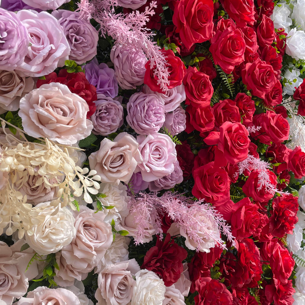 Muma - 5D Fabric Roll Up Flower Wall for Gender Reveal Party Baby Shower Backdrop