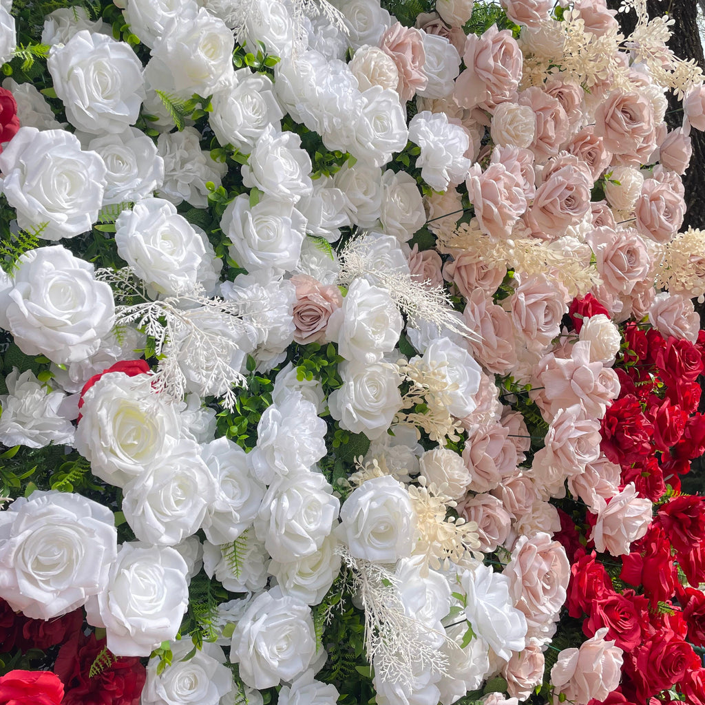 Muma - 5D Fabric Roll Up Flower Wall for Gender Reveal Party Baby Shower Backdrop