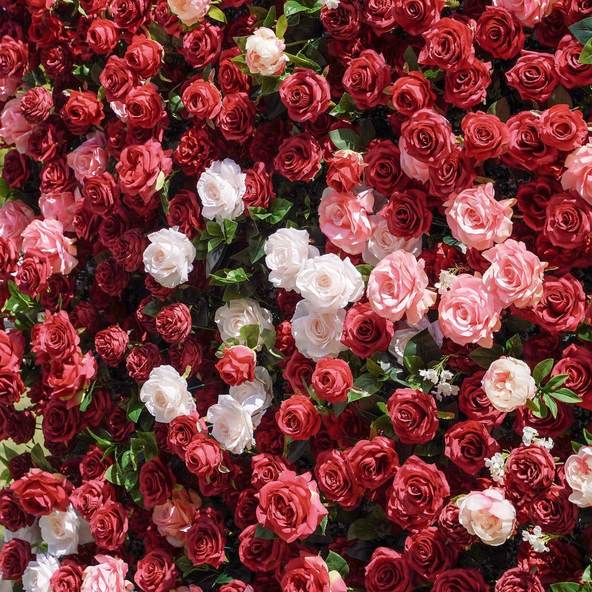 Zita：5D Fabric Artificial rolling up curtain flower wall