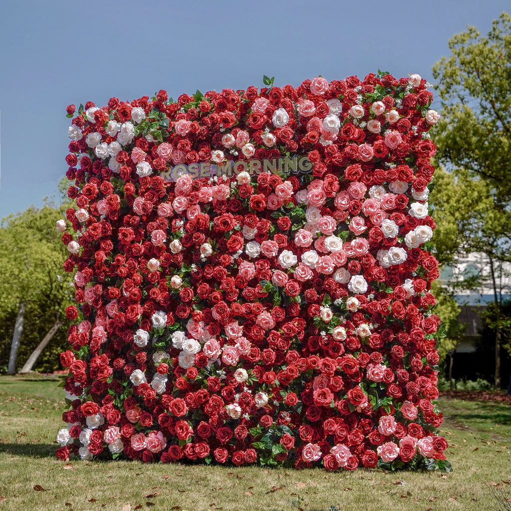 Zita：5D Fabric Artificial rolling up curtain flower wall