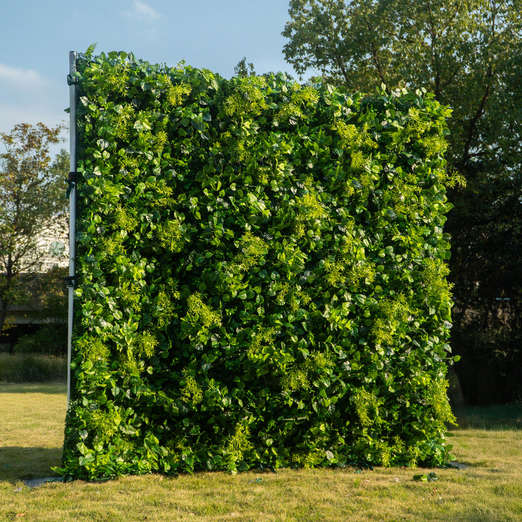 Greenery:3D Fabric Artificial rolling up curtain flower wall 8ft x 8ft for weddings and events decoration(Air Shipping 5 Business Days)