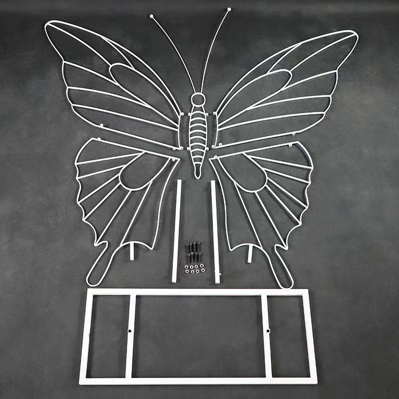 Nyvra: Dreamy Lavender & Purple Butterfly-Shaped Artificial Floral Wall for Garden Wedding & Event