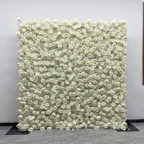 2027 Artificial Floral Backdrop White Flower Wall 5D Roll up Flower Backdrop Arrangement for Wedding Party Decoration Free Shipping