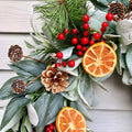 2026 Hot 106 Inches Festive Christmas Garland with Dried Oranges, Cinnamon & Pine Accents