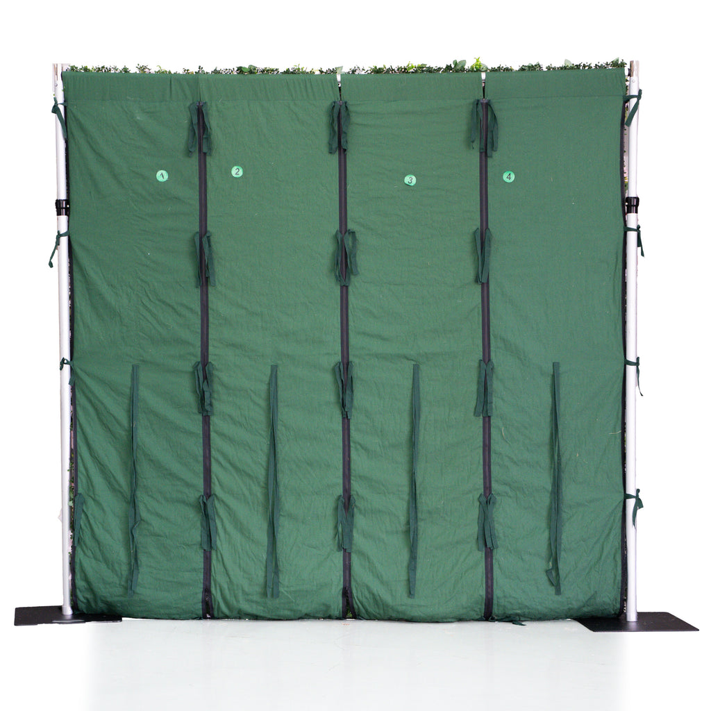 Lin:2D Fabric Artificial rolling up curtain flower wall 8ft x 8ft for weddings and events decoration