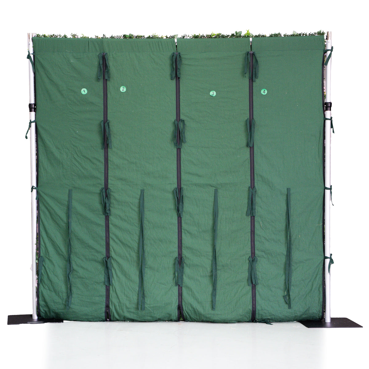 Greenery:3D Fabric Artificial rolling up curtain flower wall 8ft x 8ft for weddings and events decoration(Air Shipping 5 Business Days)