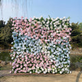 Hope - 5D Fabric Roll Up Flower Wall for Gender Reveal Baby Shower Party Backdrop