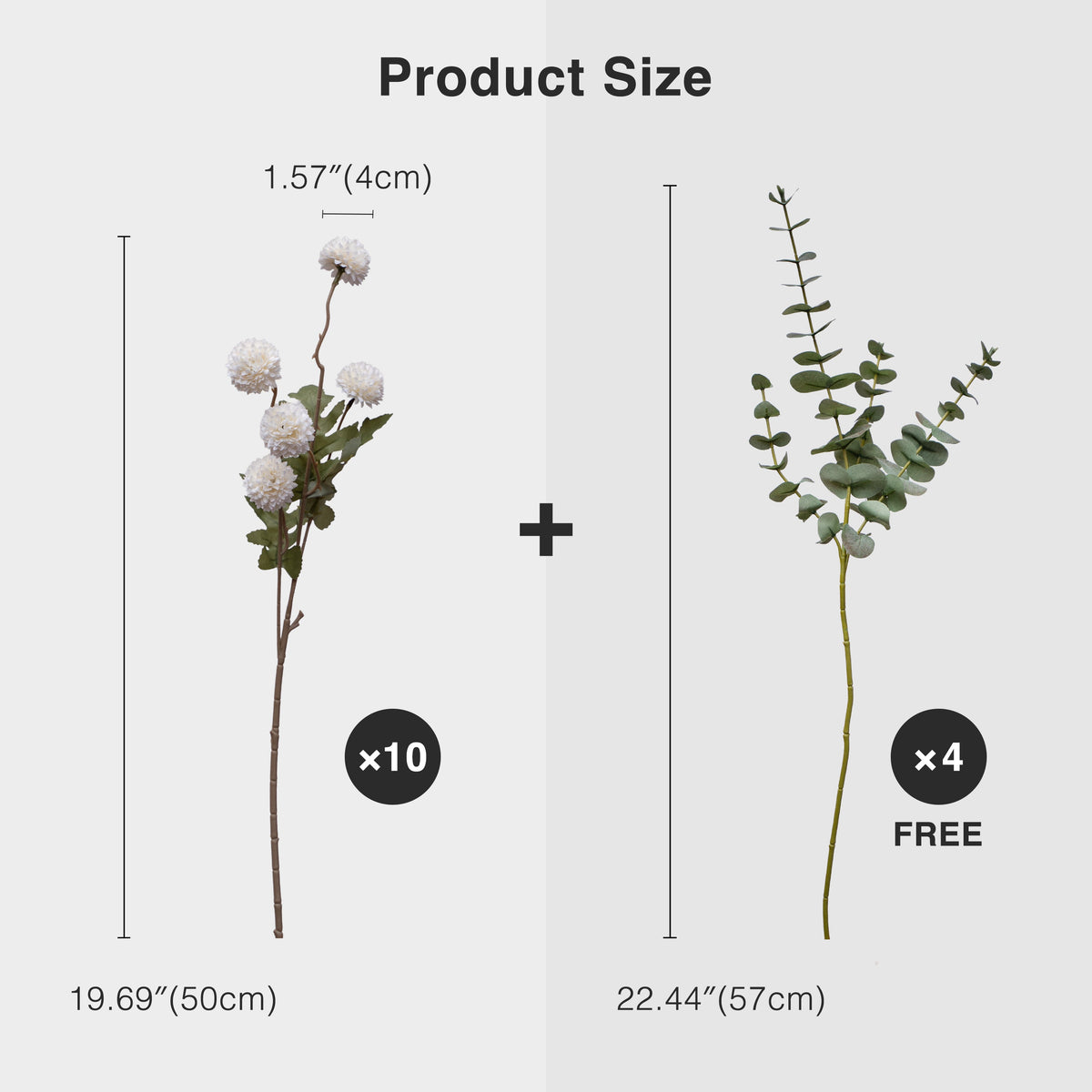 Potfloral Artificial Kiku Flowers for-Spring Faux Floral for Home Decor Table Centerpieces(Ivory)