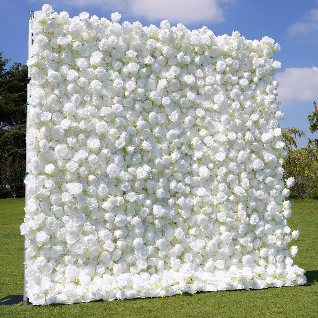 Angel：5D Fabric Artificial rolling up curtain flower wall (Ready to Ship)
