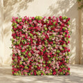 Auryne: Luxury 5D Hot Pink & Green Silk Floral Wall Roll-Up Fabric Backdrop for Vibrant Summer Parties & Events