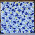Blue White Light Green Silk Artificial Flower Wall Hydrangea Rose Floral Backdrop Wedding Photo Booth Decor Flower Panel Free Shipping
