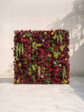 Brilena: 5D Fabric Artificial rolling up curtain flower wall