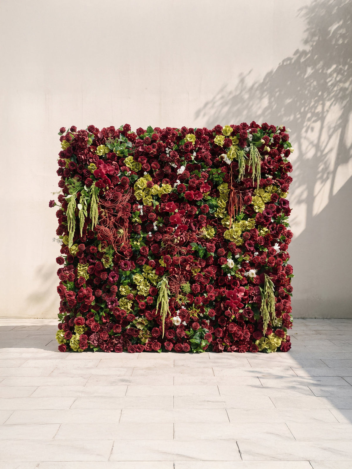 Brilena: 5D Fabric Artificial rolling up curtain flower wall