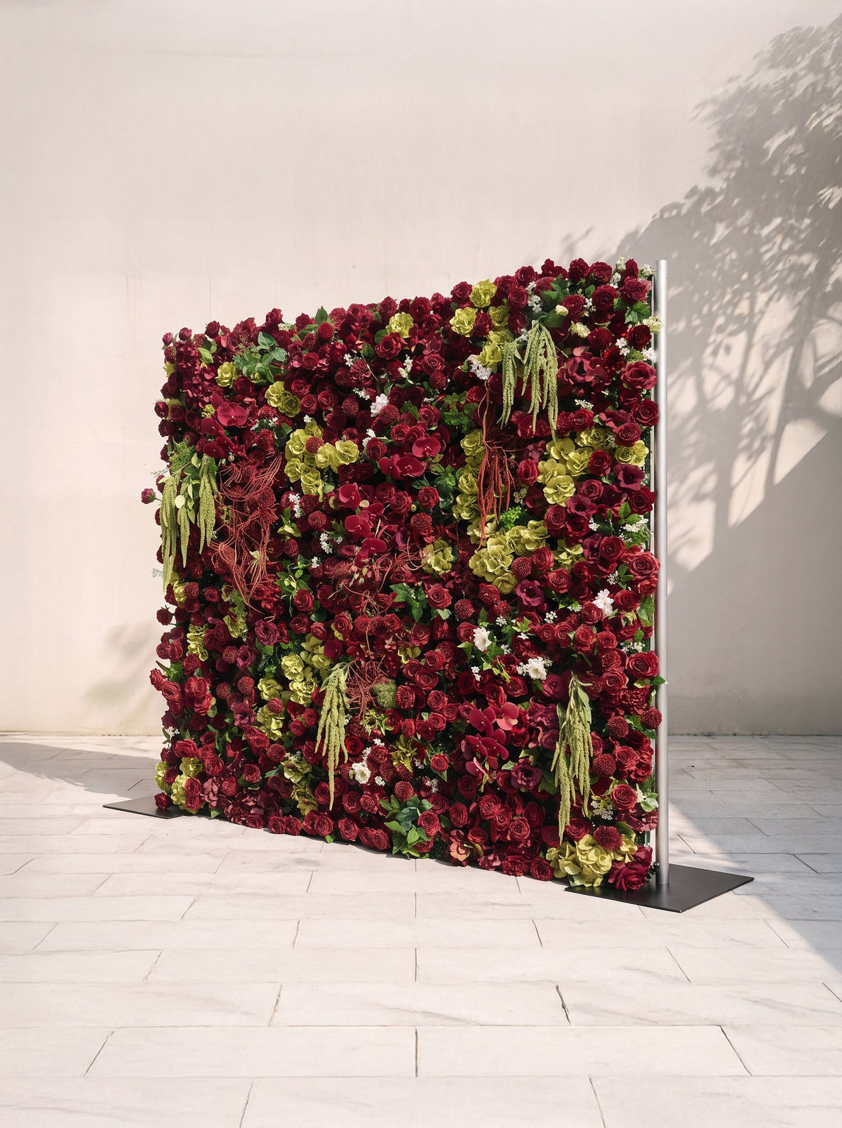 Brilena: 5D Fabric Artificial rolling up curtain flower wall