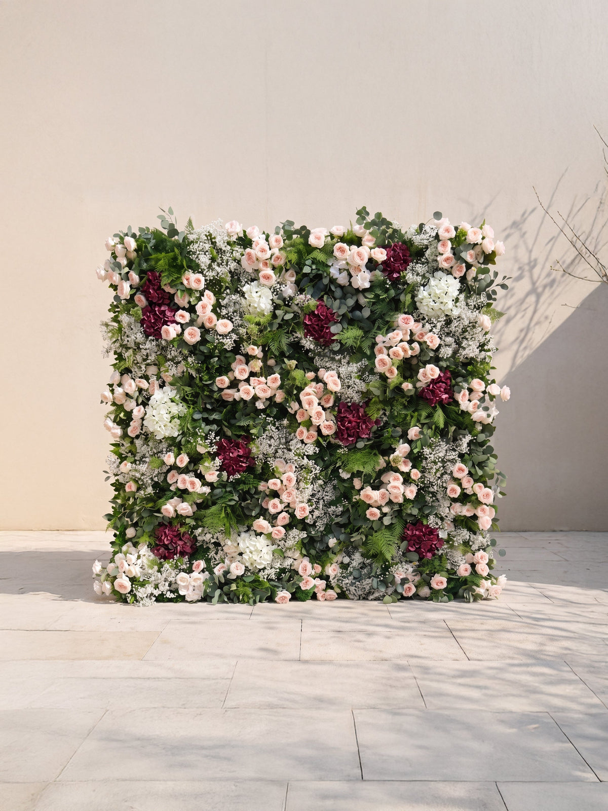 Brirose: 5D Fabric Artificial rolling up curtain flower wall