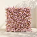 Caelina:Opulent 5D All-Pink Floral Wall with Gold Fern Accents Roll-Up Backdrop for Whimsical Bridal Events
