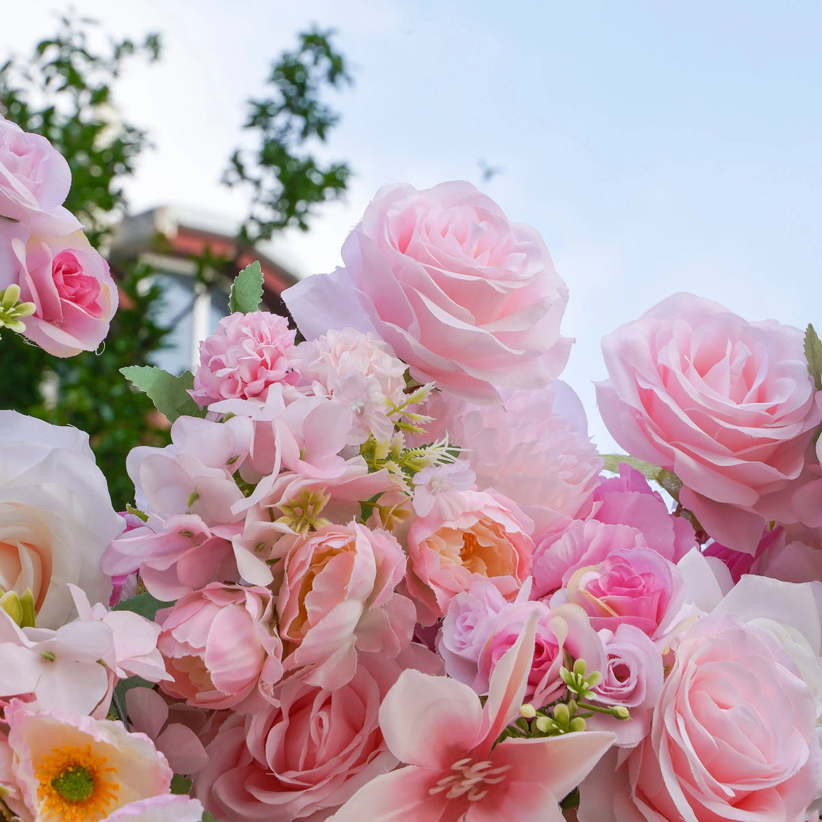 CiCi：5D Fabric Artificial Flower Wall Rolling Up Curtain Flower Wall (Ready to Ship)