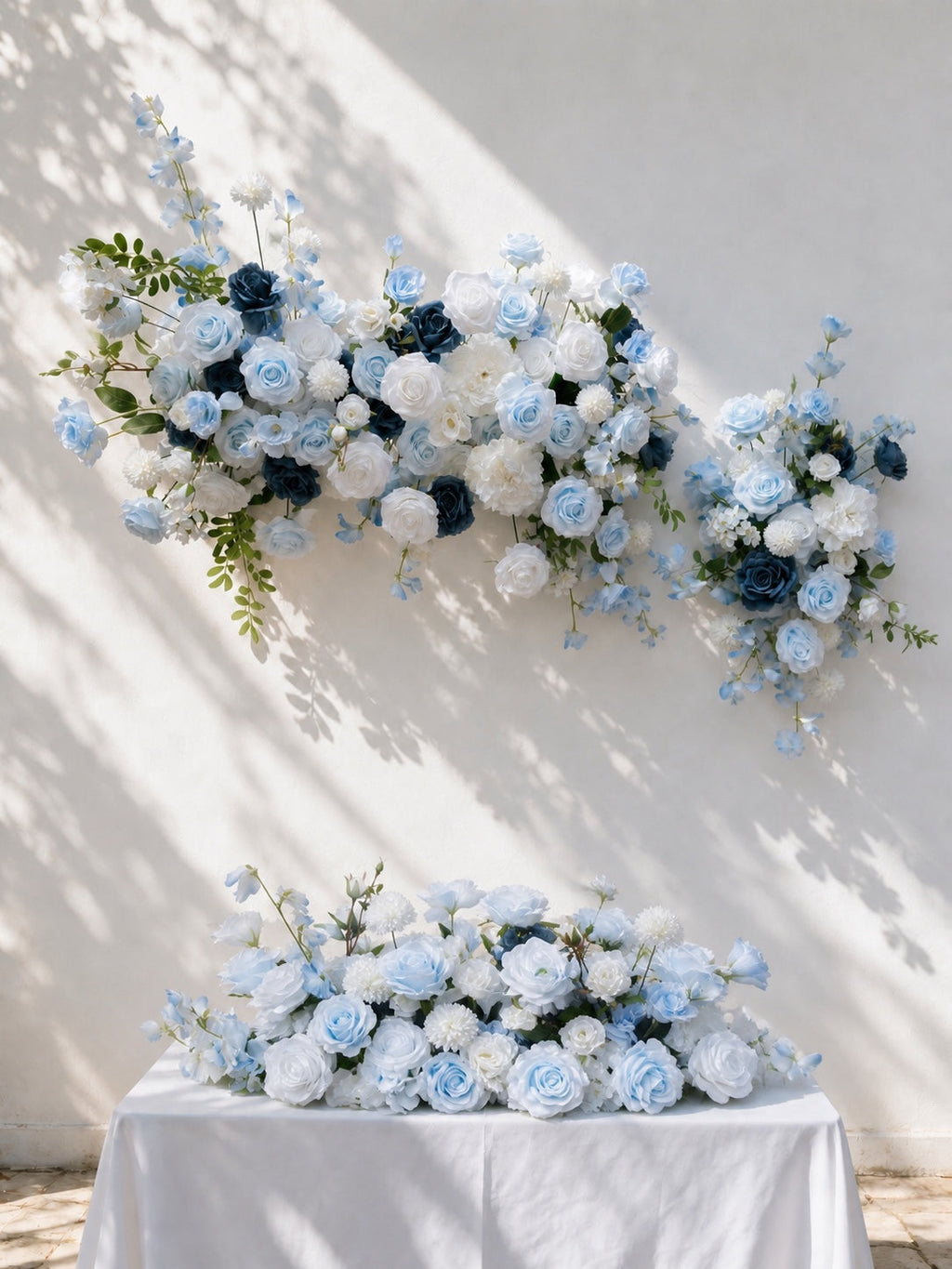 Cirrus 2026 New Design White Blue Hanging Floral Arrangement