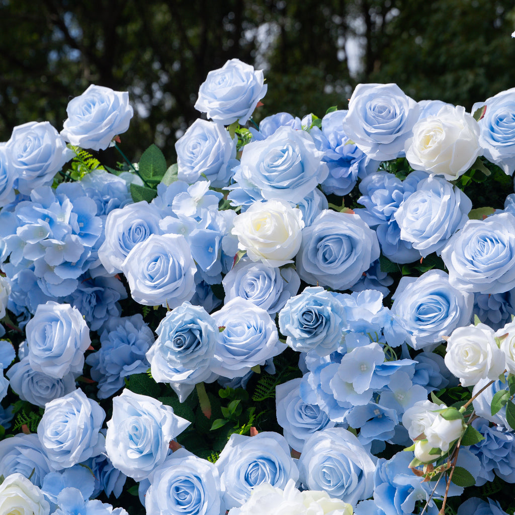 Clarissa：3D Fabric Artificial rolling up curtain flower wall