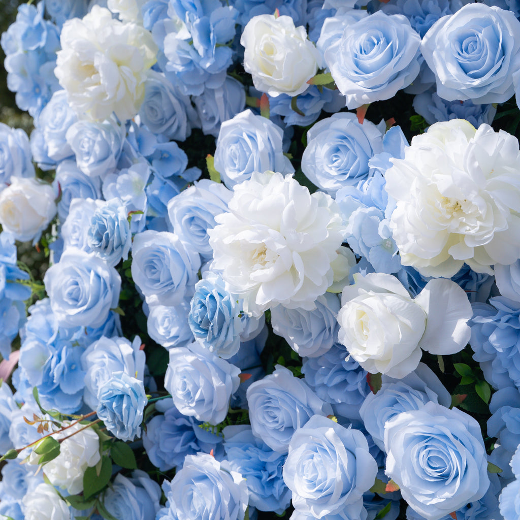 Clarissa：3D Fabric Artificial rolling up curtain flower wall