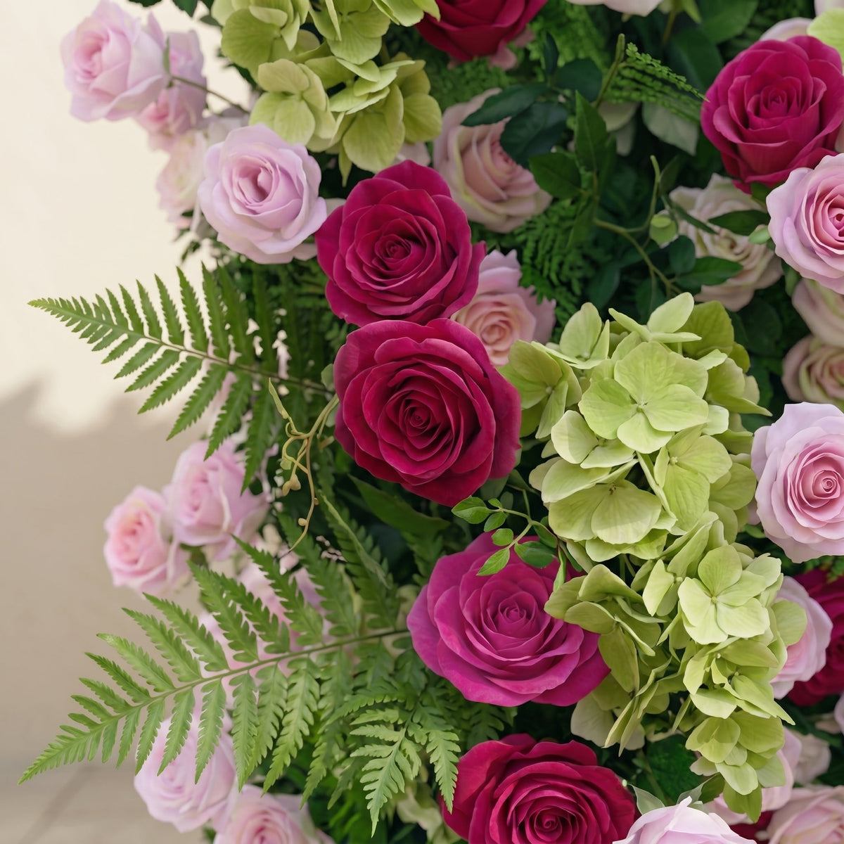 Cloravia: Premium 5D Dusty Rose & Lavender Silk Floral Wall Roll-Up Backdrop for Romantic Vintage Events