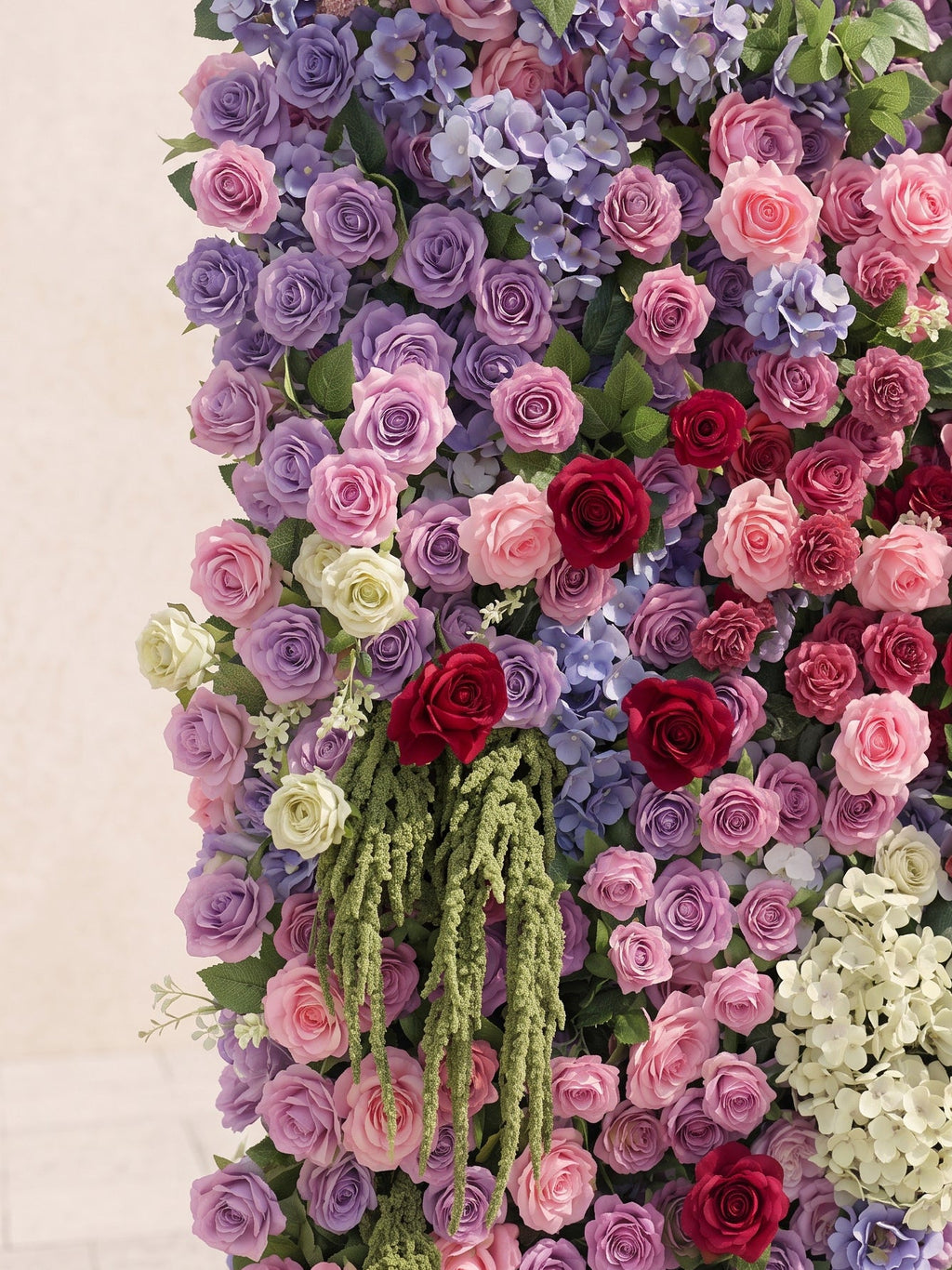 Corrielle: 5D Fabric Artificial rolling up curtain flower wall