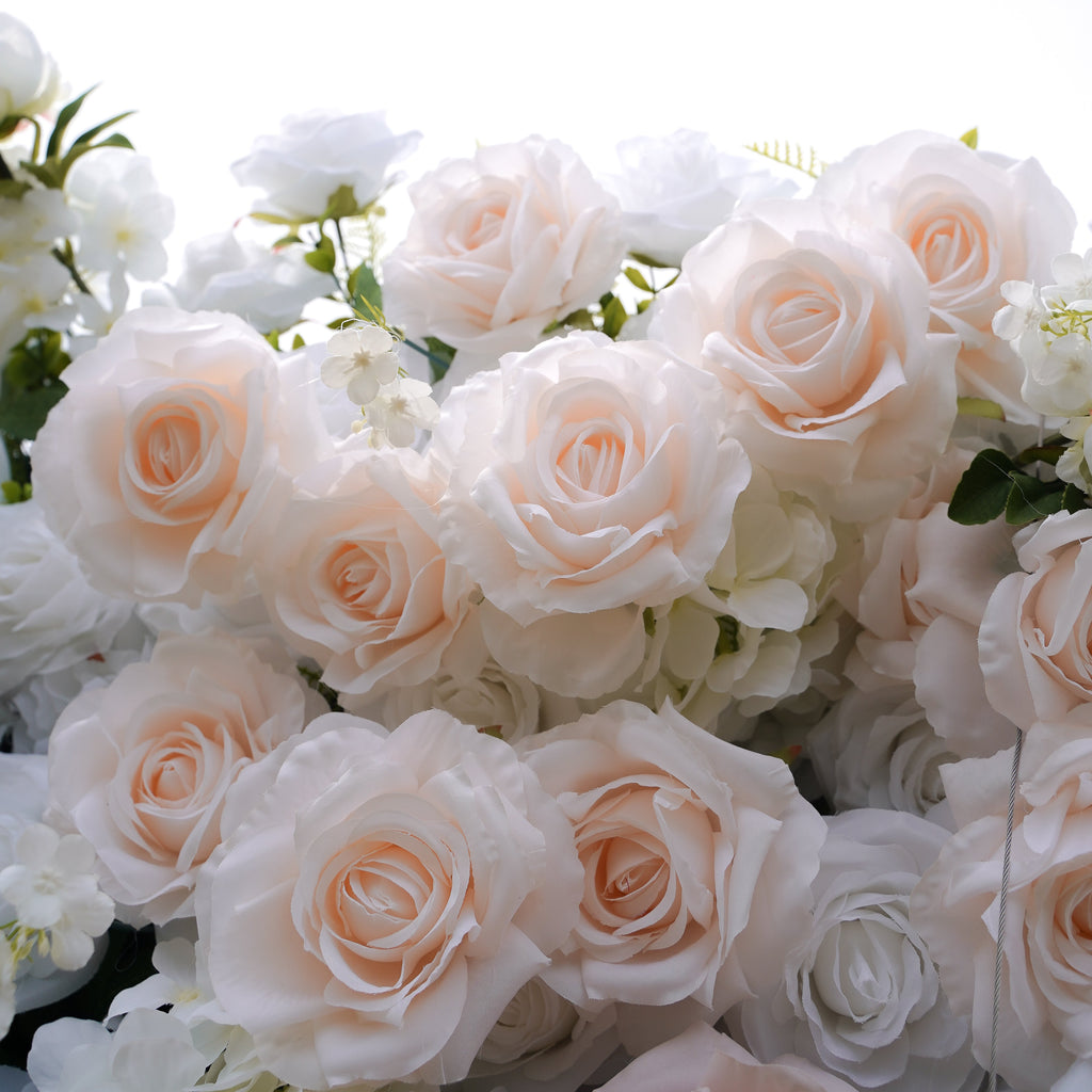 Corrine - 5D Fabric Roll Up Flower Wall for Wedding Party Event Backdrop Decoration