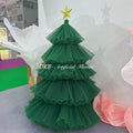 Custom Green Tulle Christmas Tree Ornaments 200cm Large Handmade Organza Mesh Fabric Xmas Tree for Mall Window Party Home Decor - Free Shipping