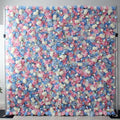 Customizable 3D Flower Wall Wedding Party Decoration Blue Cloth Flower Wall Backdrop Artificial Flower Free Shipping
