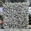 5D Flowerwall Rolling up Backdrop Square Artificial Flower Wall Hanging Decoration for Grand Opening Bridal Shower Party Free Shipping