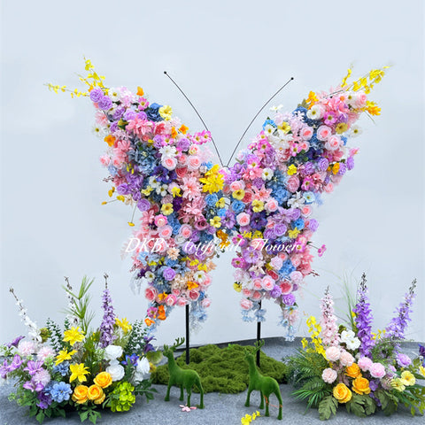 Artificial Flower Colorful Butterfly Decor for Party Wedding Event Decoration Eye-Catching Backdrop for Birthday Celebration Free Shipping