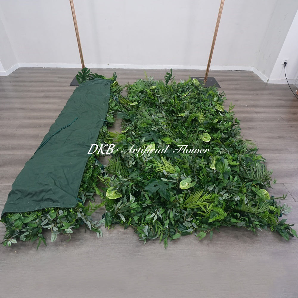 Factory Outlet Artificial Green Wall Flowers Wedding Backdrop Decoration Flower Wall Tropical Wall for Event Party Free Shipping