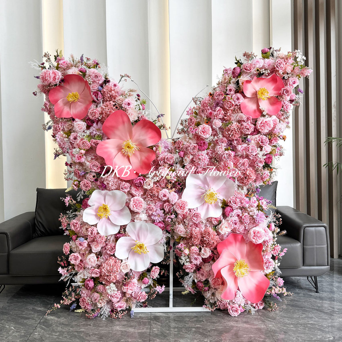 Flower butterfly Wall Decoration Party Event Decoration Backdrop 3d butterfly Wall Art Living Room Pink Decoration Free Shipping