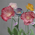 Latest Colorful Artificial Flower Big Poppy Flower Set Wedding Stage Decoration Giant Big Flower with Stand - Free Shipping