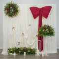 New Red Giant Fabric Bow Decoration Length 2m Bowknot Wall Hanging Bowknot for Wedding Event Birthday Party Decoration - Free Shipping