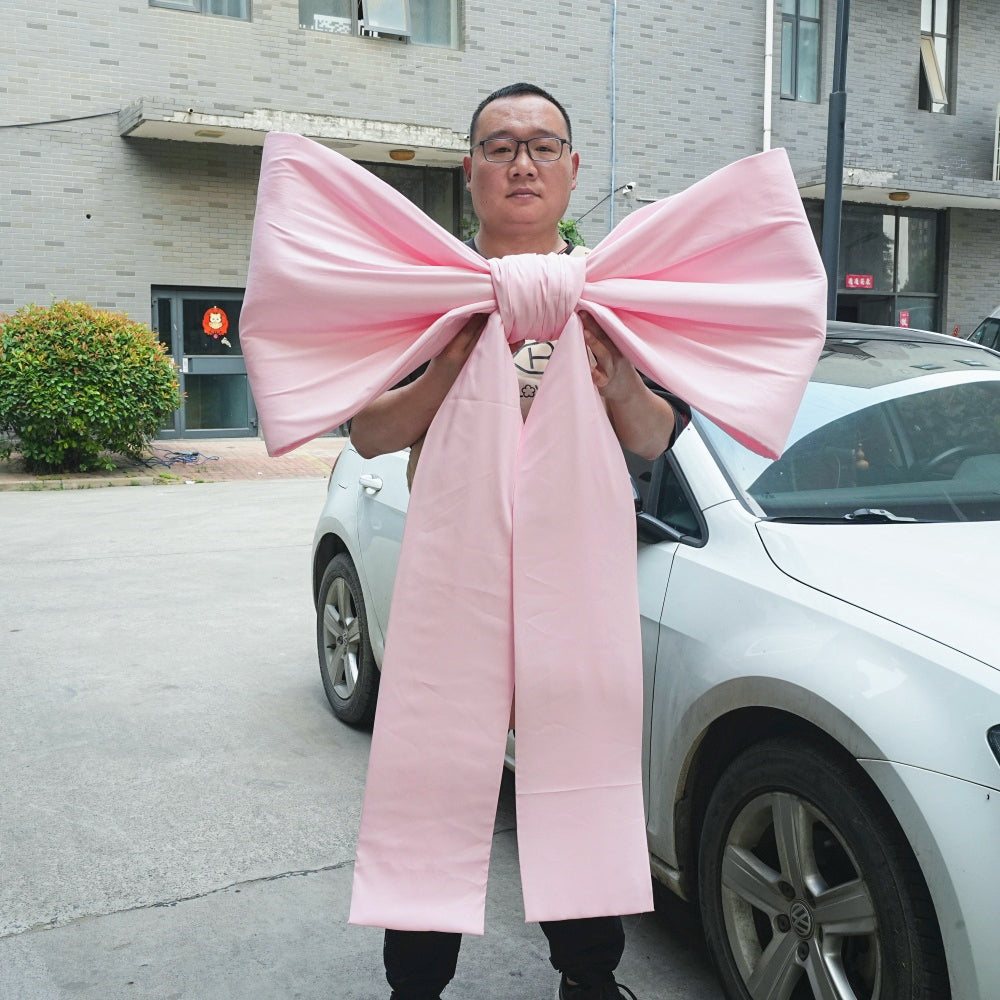 Wholesale Party Decorations 100cm Large Size Pink Bowknot High Quality Fabric Bow Knot for Birthday Party Wall Decorations - Free Shipping