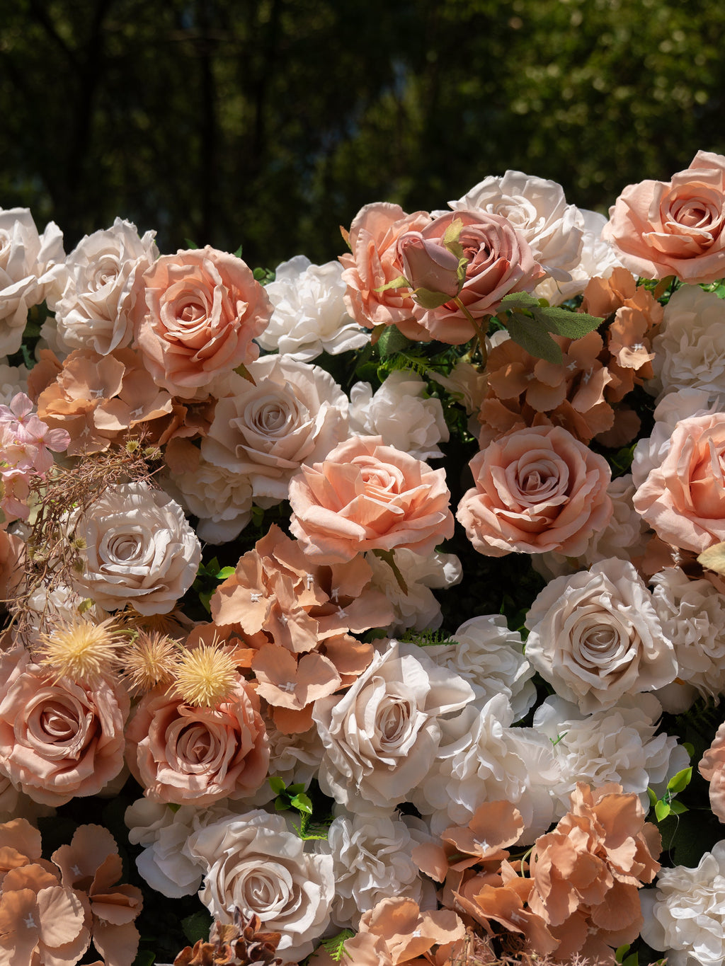 Novelleass 4D Fabric Artificial rolling up curtain flower wall