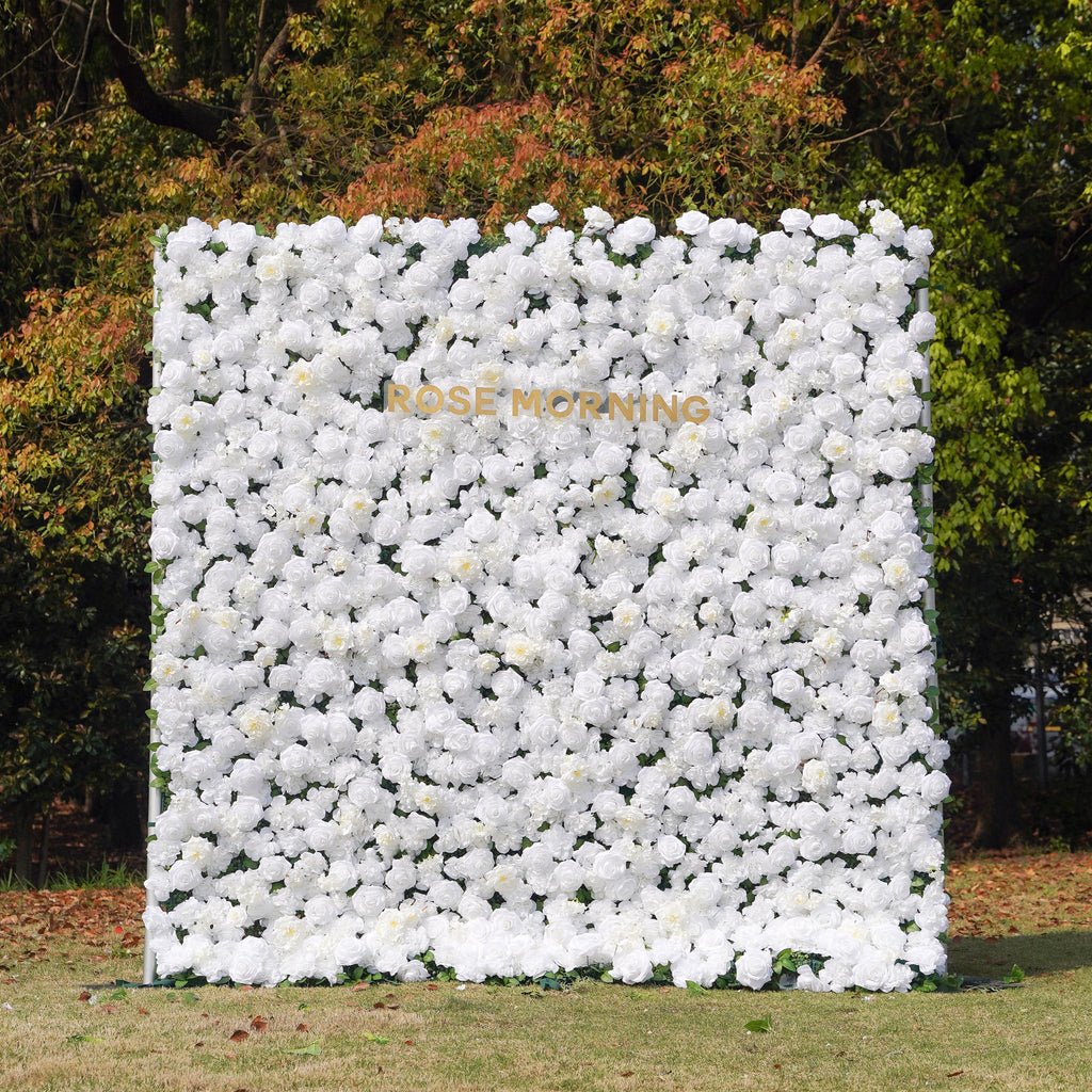 Shine：Fabric Artificial zip up curtain flower wall 8ft*8ft