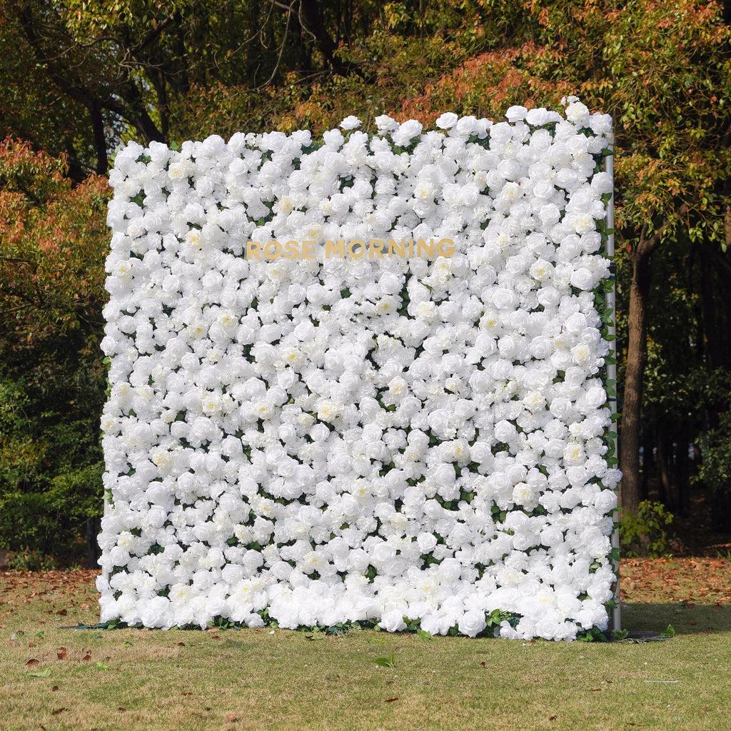 Shine：Fabric Artificial zip up curtain flower wall 8ft*8ft