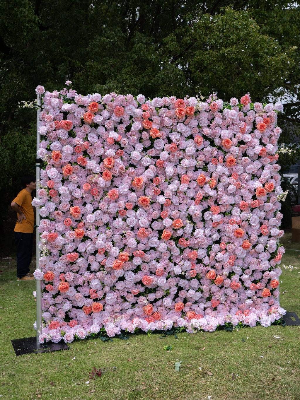 Marivelle 4D Fabric Artificial rolling up curtain flower wall