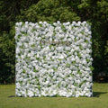Forest - White Green Popular 5D Fabric Roll Up Flower Wall for Wedding Party Backdrop