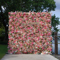 Doris：5D Fabric Artificial rolling up curtain flower wall