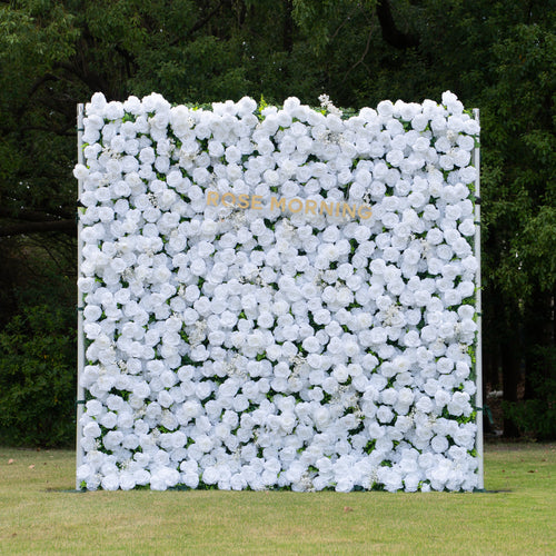 Ava：3D Fabric Artificial rolling up curtain flower wall