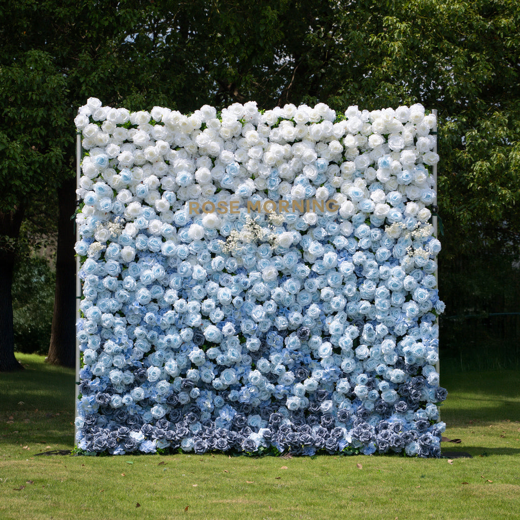 Cool：Fabric Artificial rolling up curtain flower wall