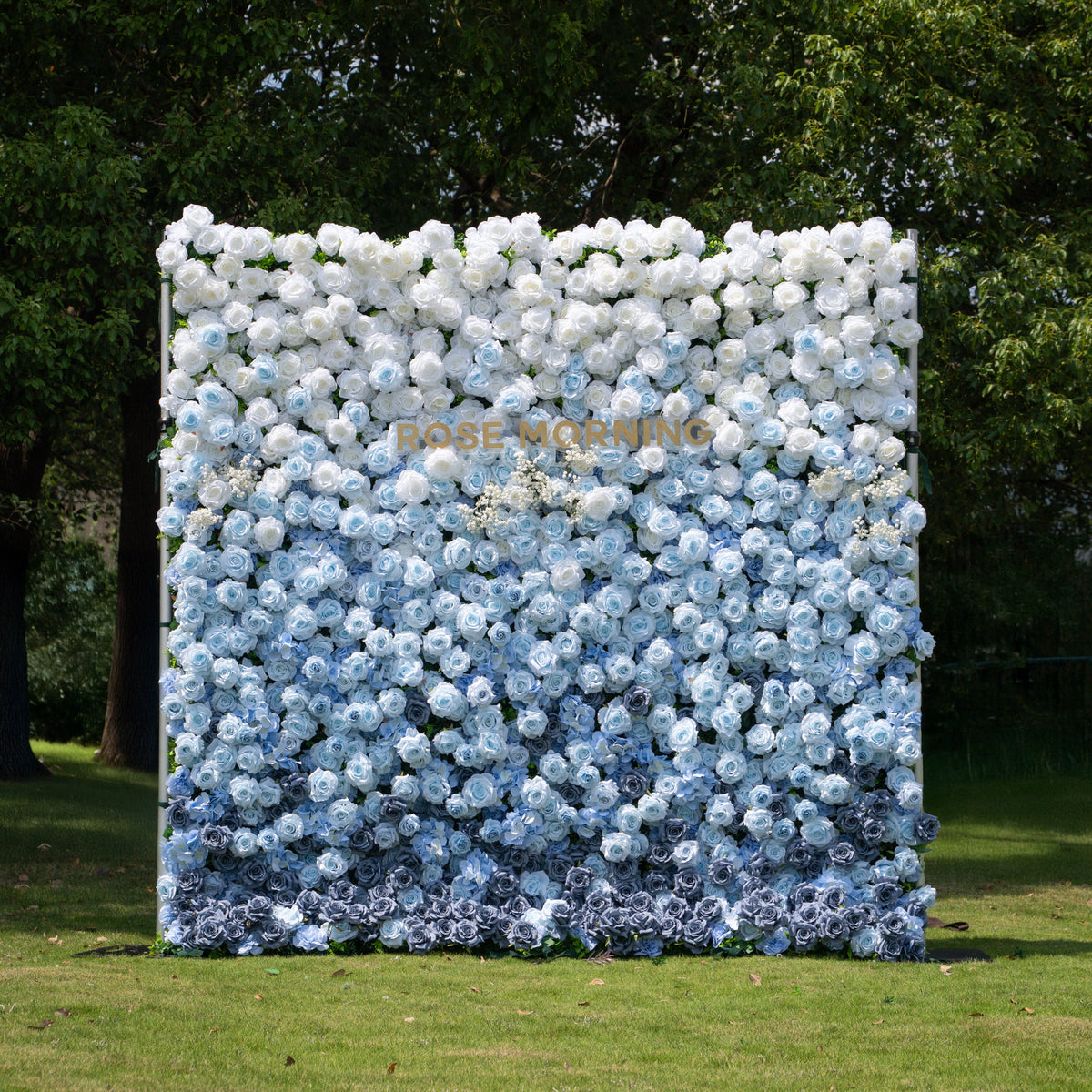 Cool：Fabric Artificial rolling up curtain flower wall