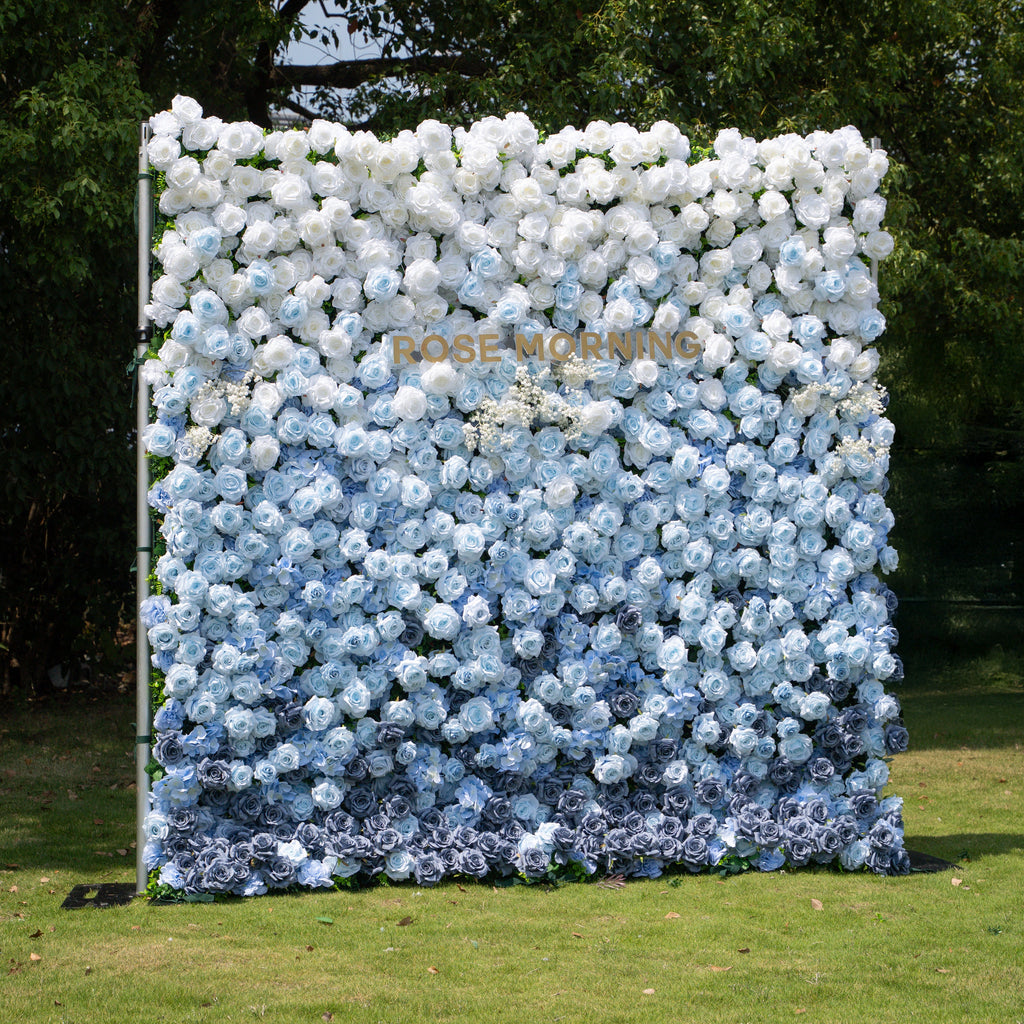Cool：Fabric Artificial rolling up curtain flower wall
