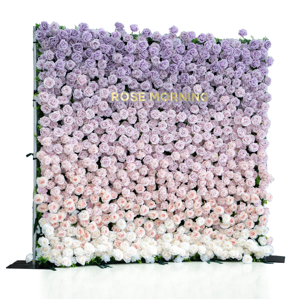 Michelle：3D Fabric Artificial rolling up curtain flower wall