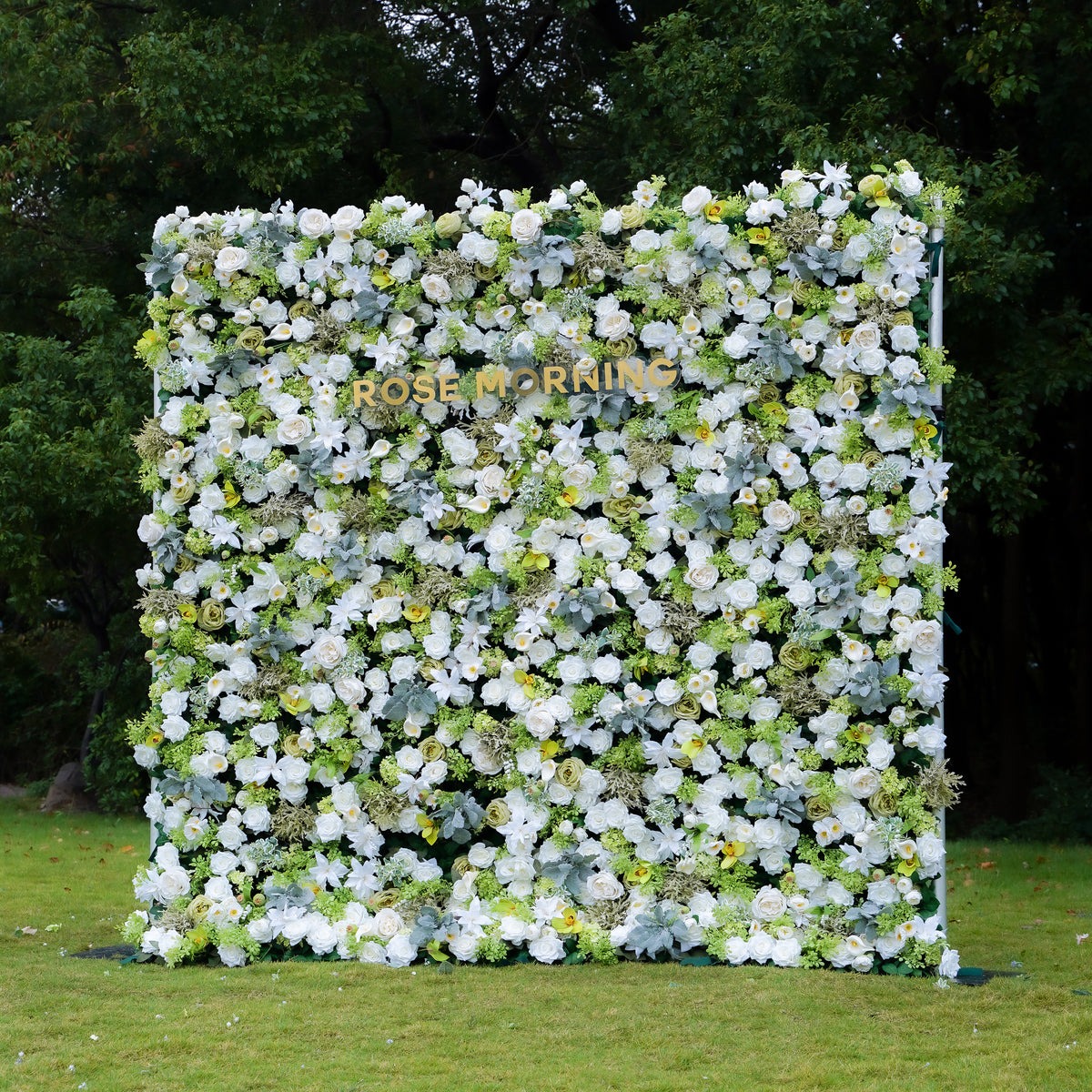 Echo：7D Fabric Artificial rolling up curtain flower wall