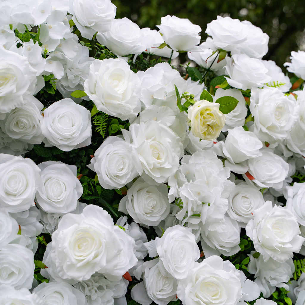 Linen：3D Fabric Artificial rolling up curtain flower wall (In US Stock5-7 Days Delivered)
